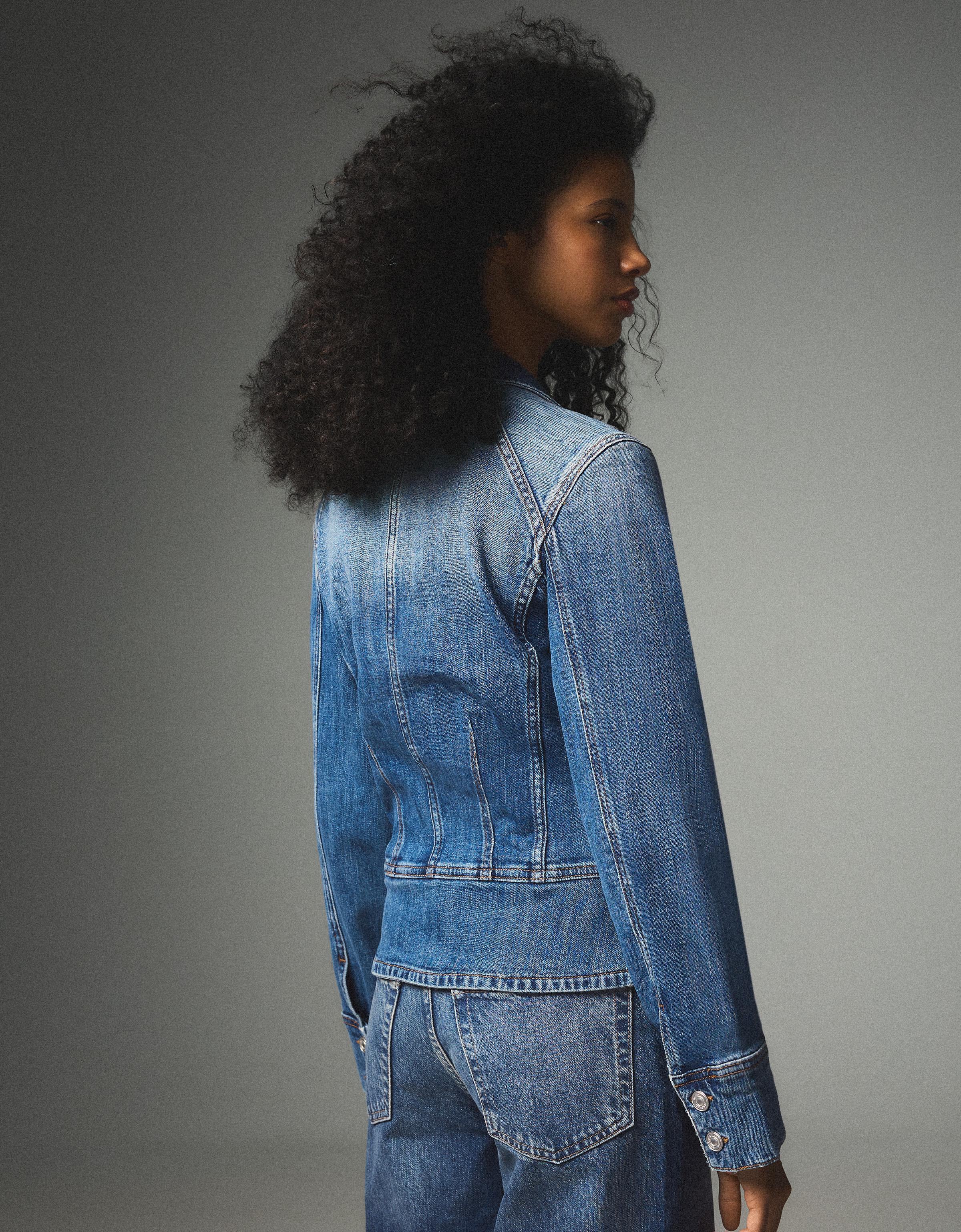 Bershka Kısa kesim denim ceket görsel 5