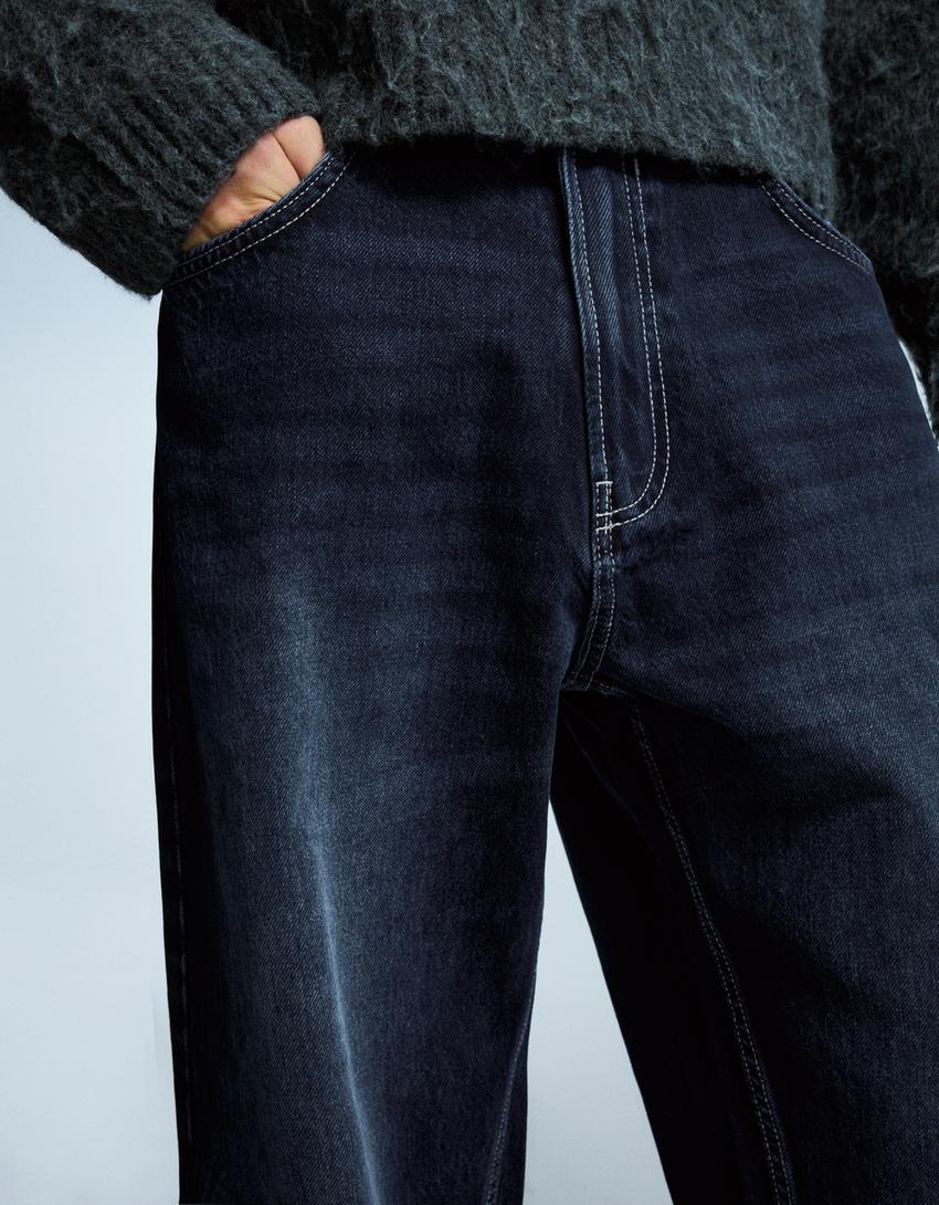 Baggy Jeans-Dunkelblau