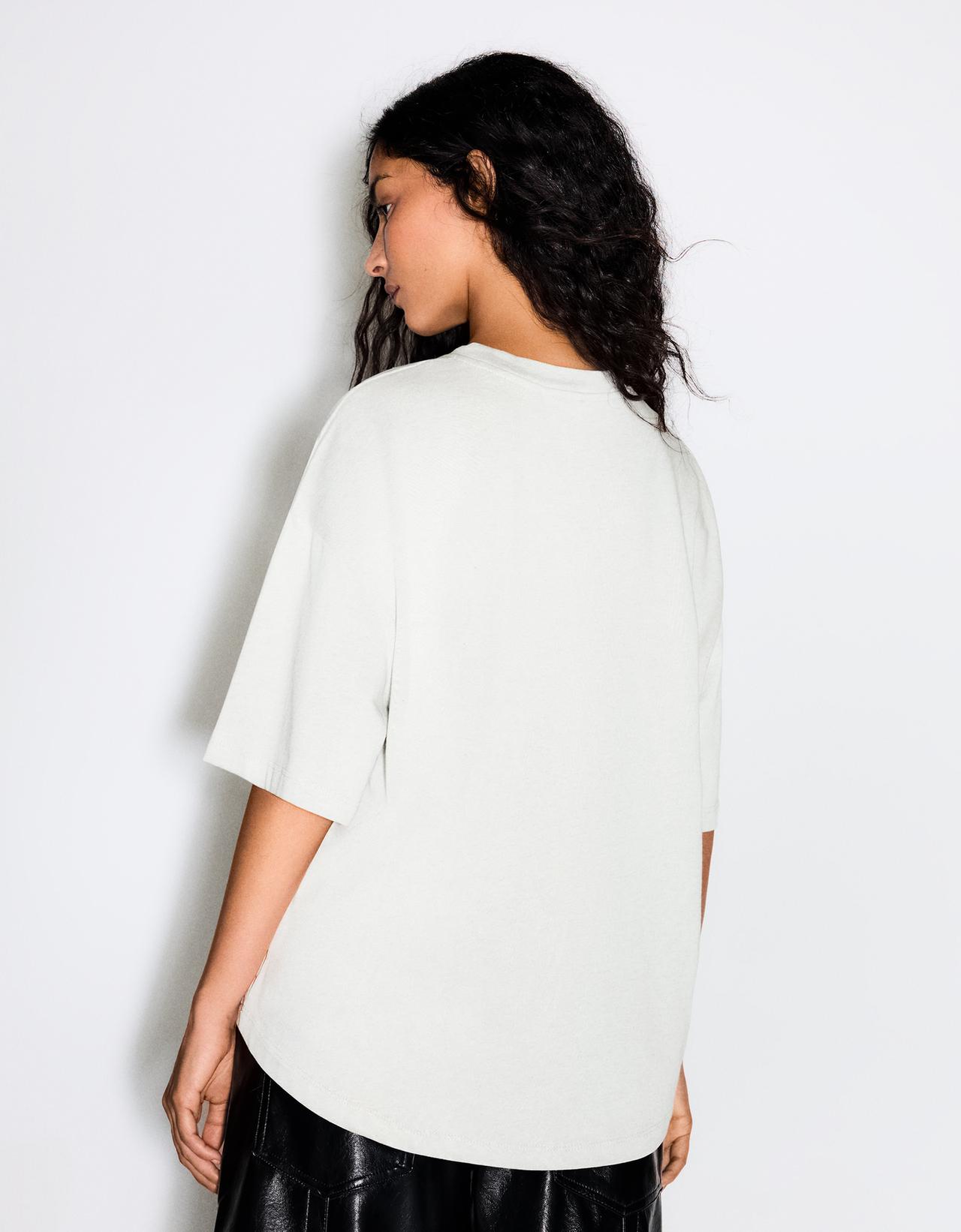 Short sleeve oversize T-shirt — Grey