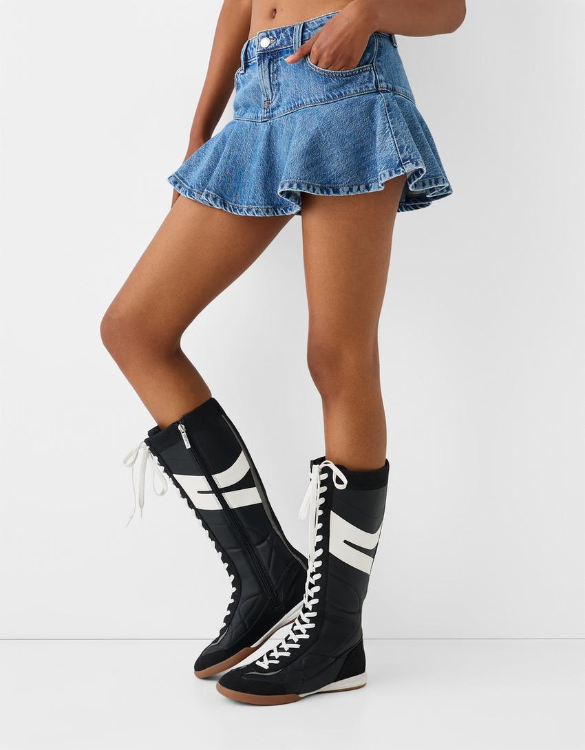 Sneakers montantes boxeuses-Noir-1