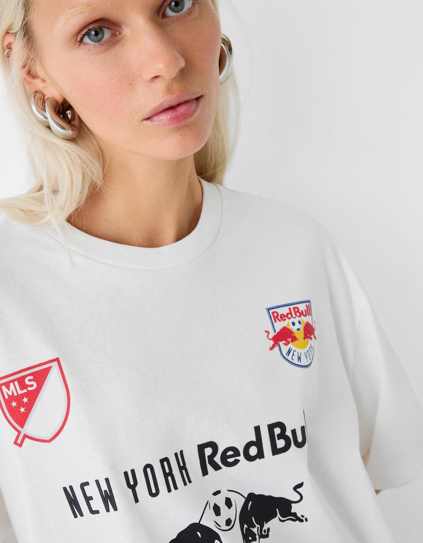 T-shirt New York Red Bulls boxy fit imprimé-Blanc-8