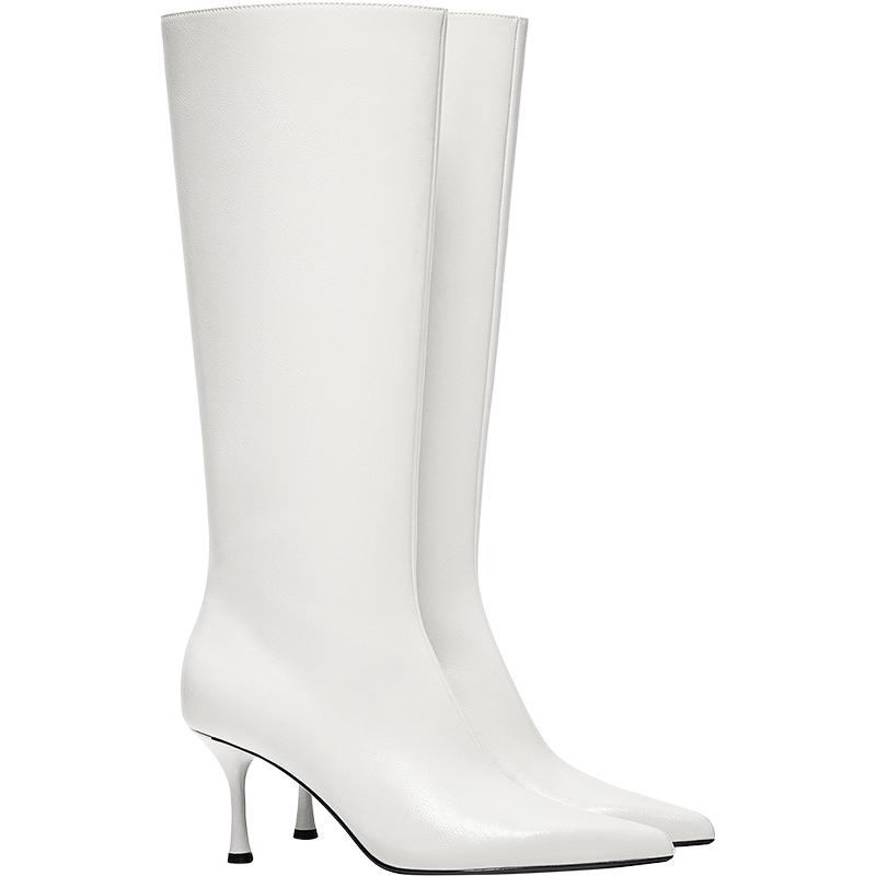 Kitten heel boots — WHITE