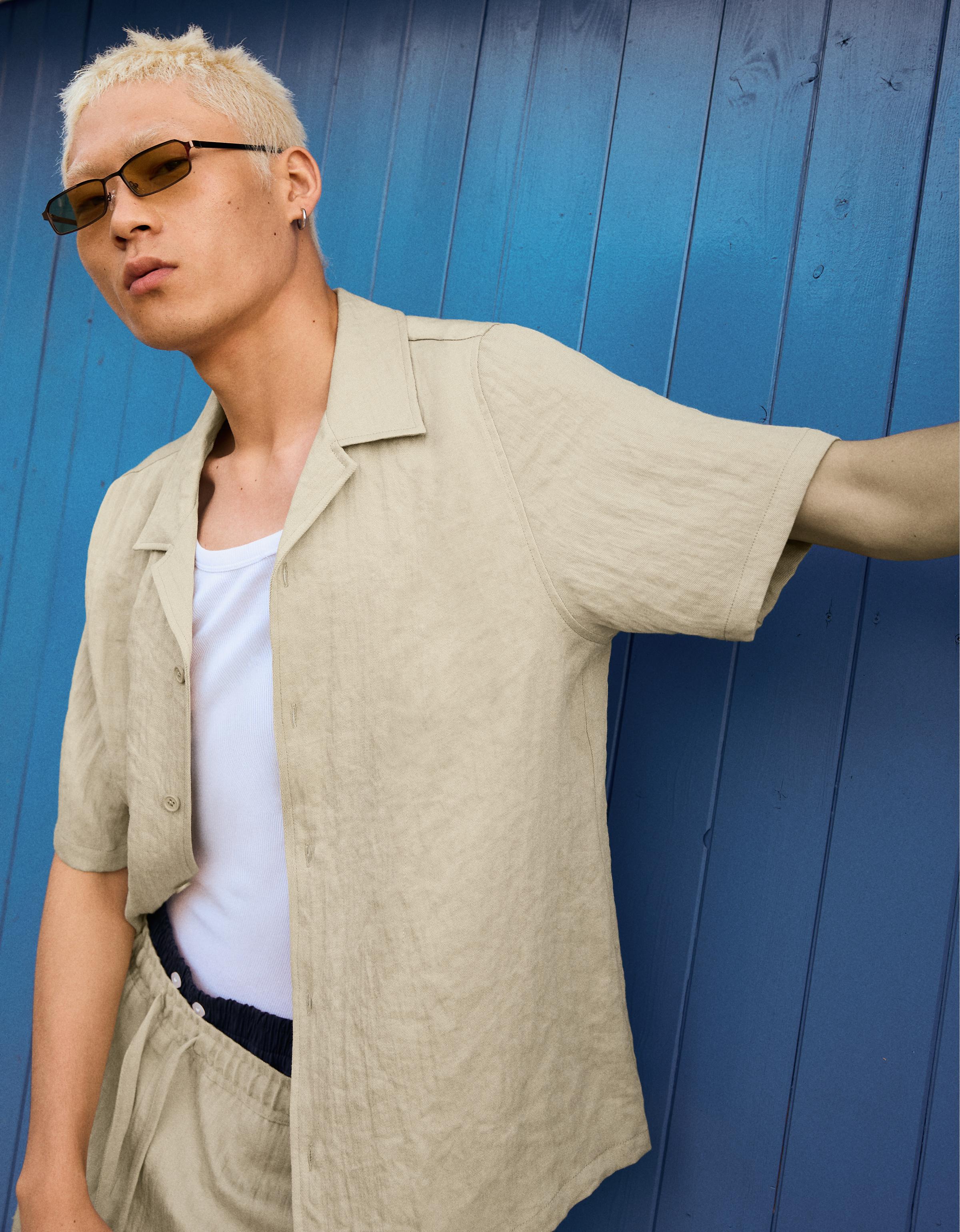 Rustic short sleeve shirt — Green
