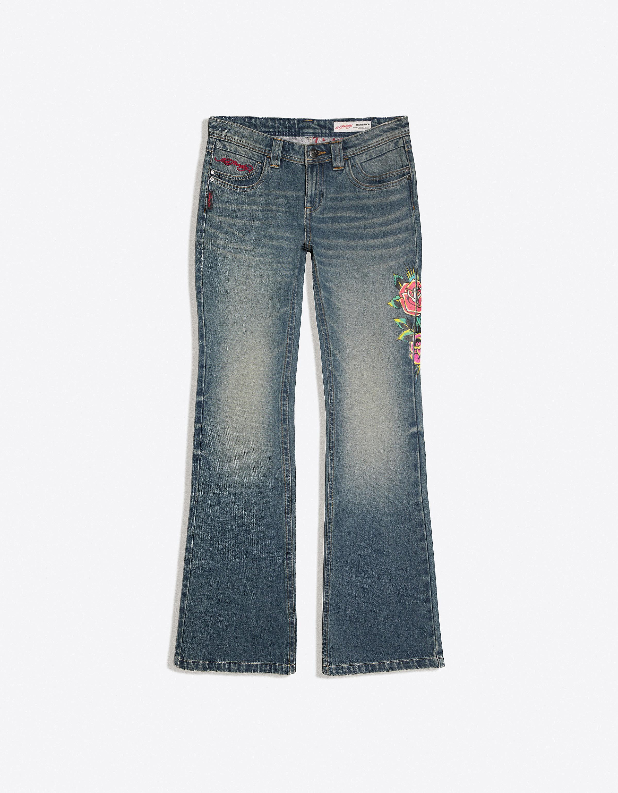Boot-cut jeans ED HARDY X BERSHKA — Blue