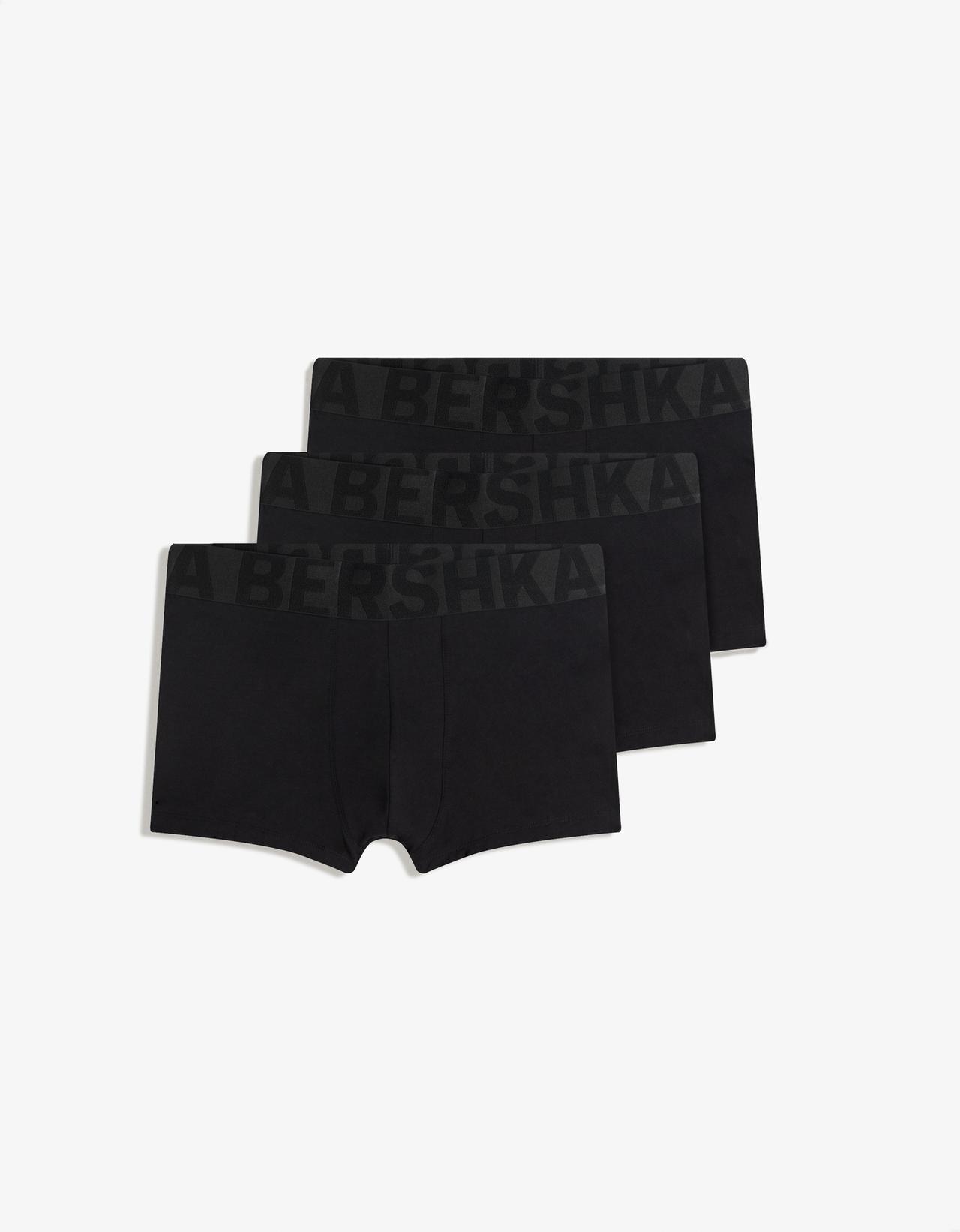 Pack of 3 wide waistband boxers — Black