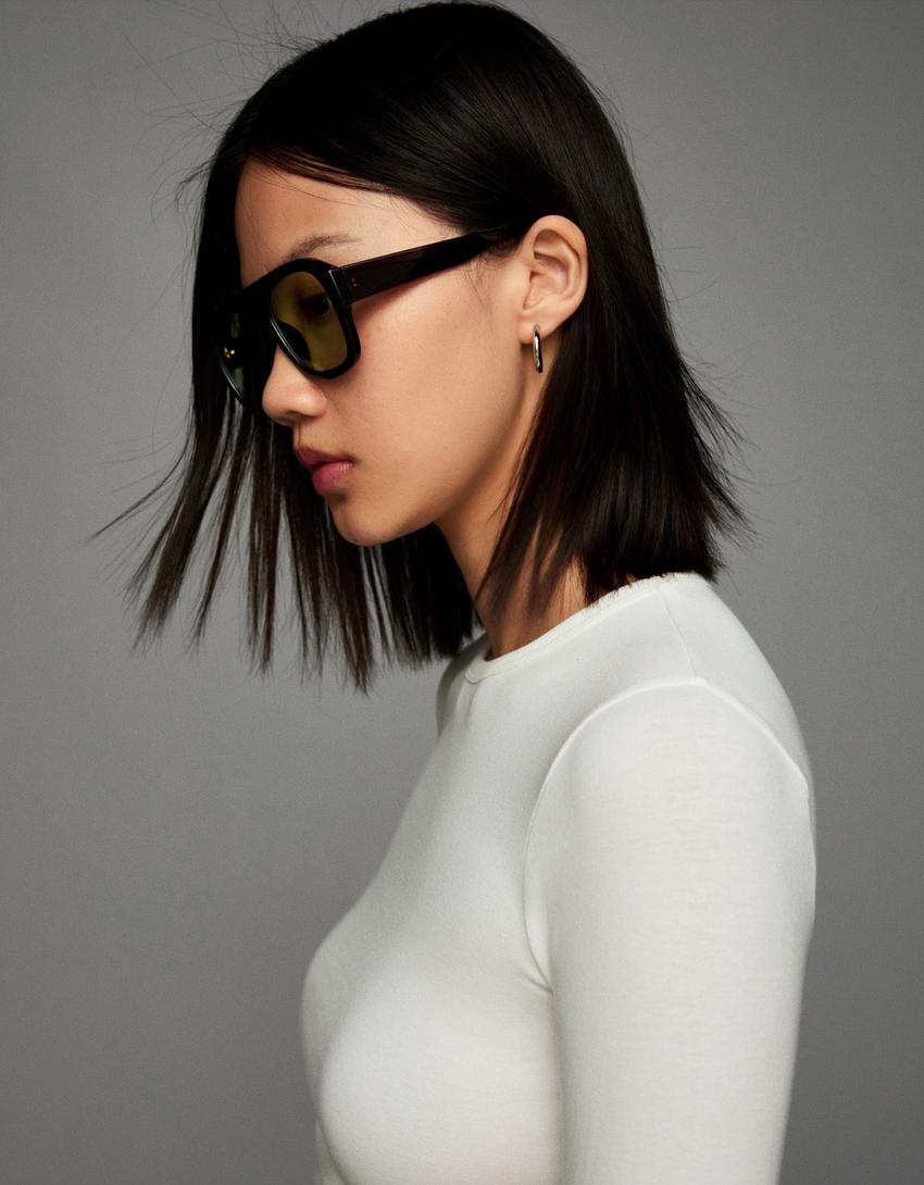 Long sleeve top-Off white