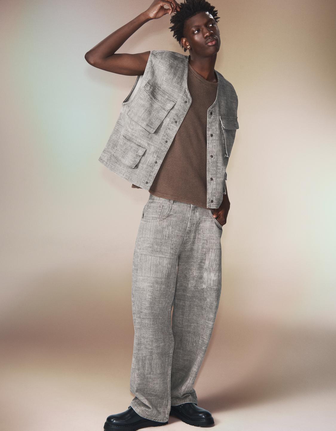 Super baggy printed trousers