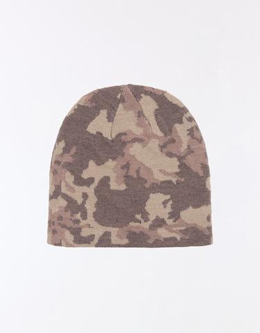 Printed knit beanie — Khaki 2
