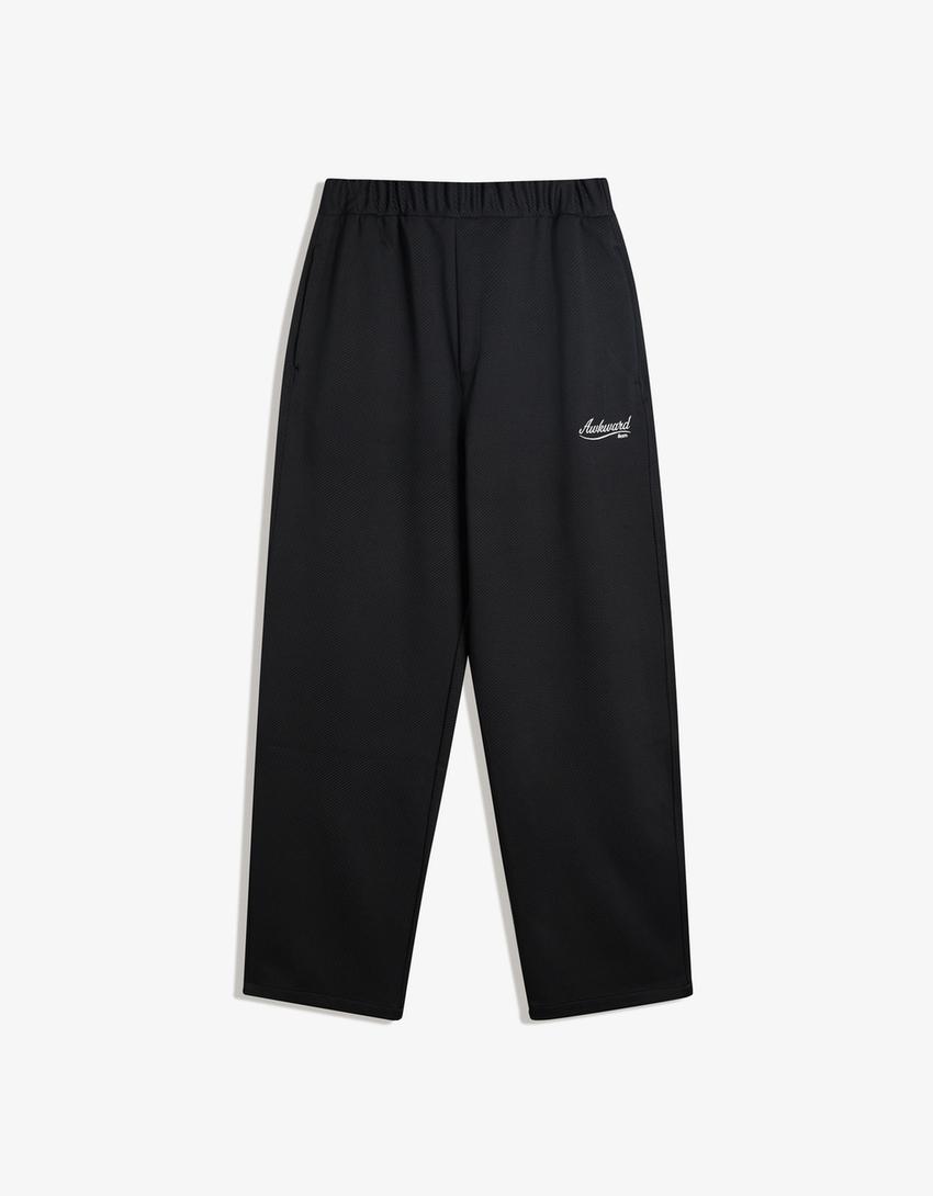 Calças supper baggy fit jogger fit-Preto-4