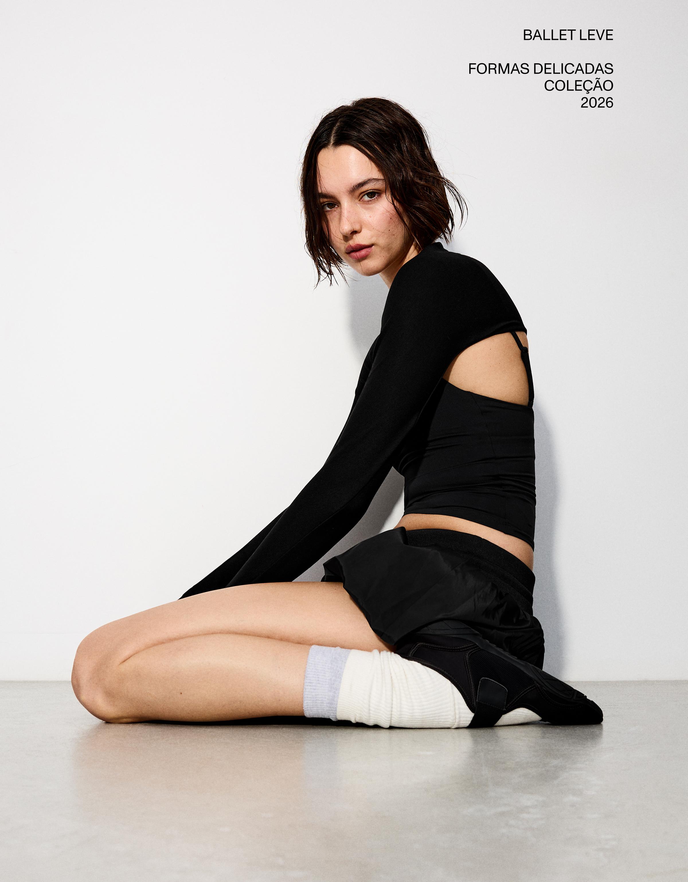 Long-sleeved bolero jumper jacket — Black