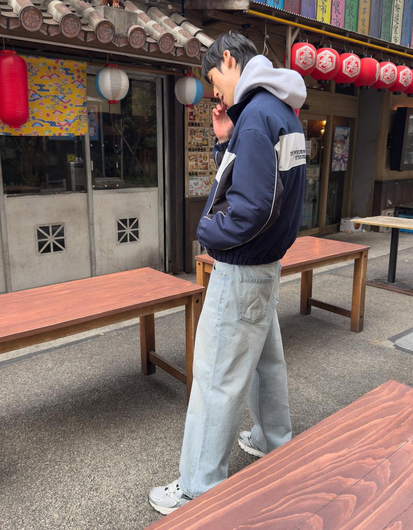 Cazadora sport print-Marino