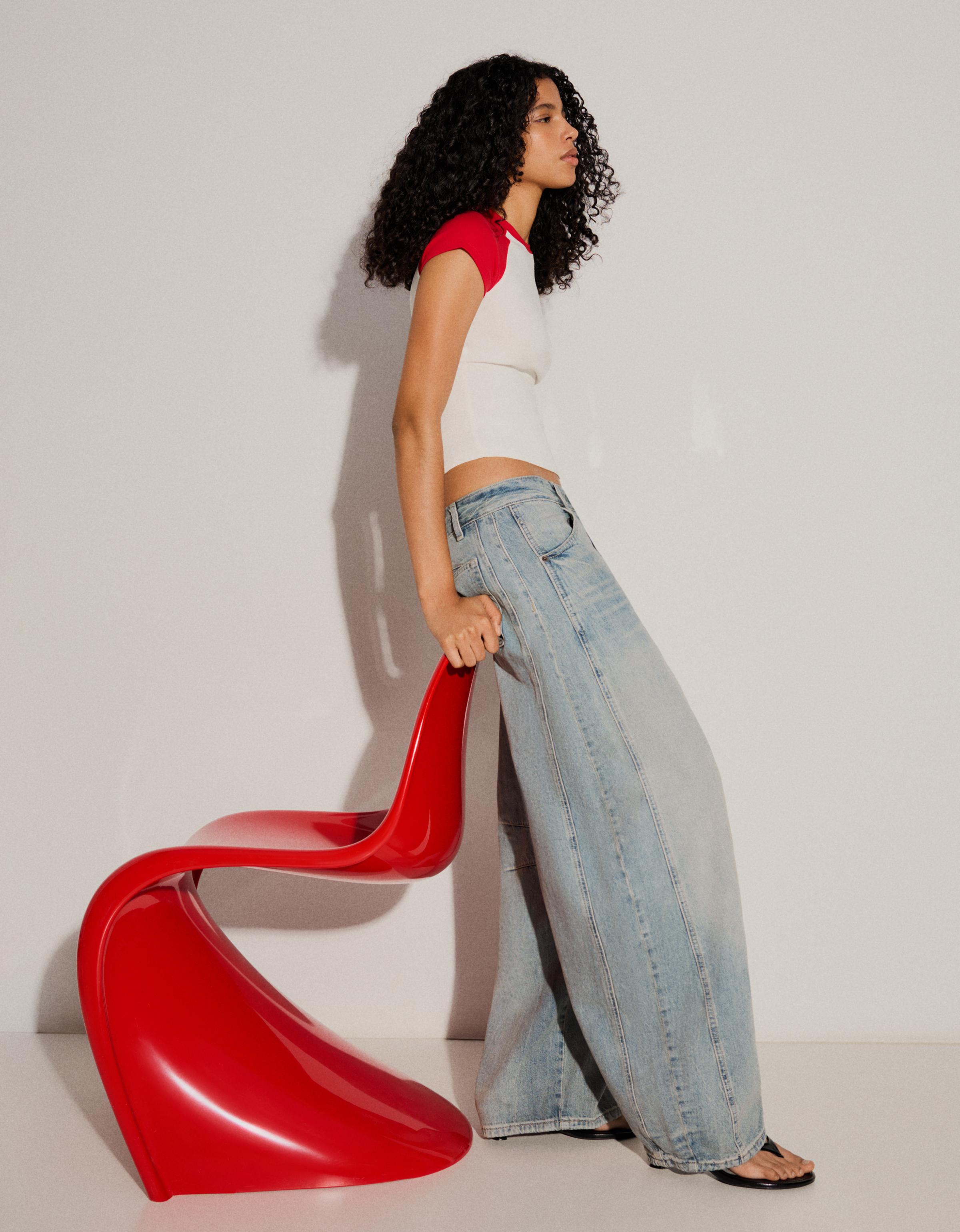 Barrel leg jeans — Light blue