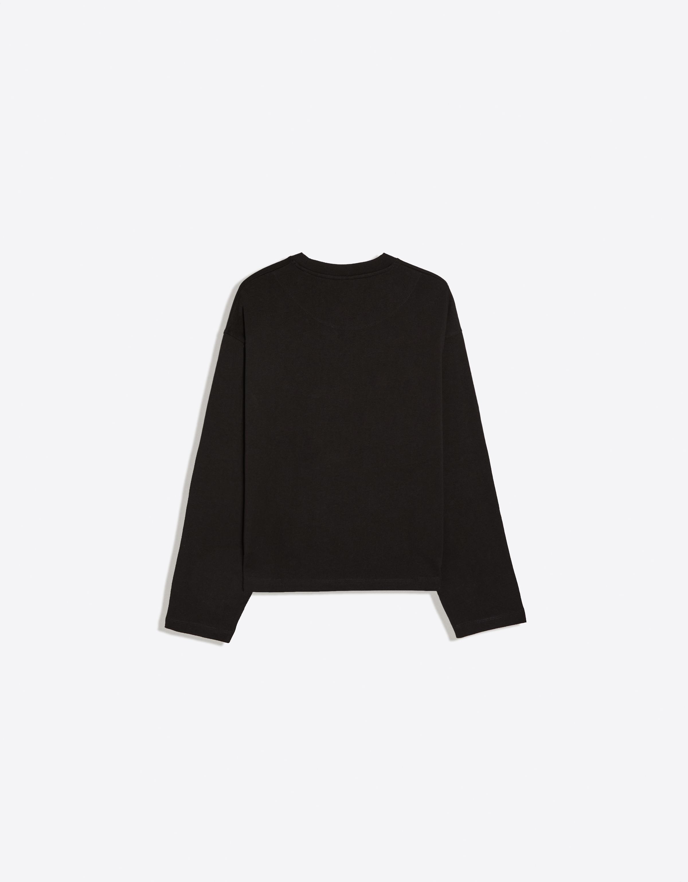 Boxy long sleeve T-shirt — Black