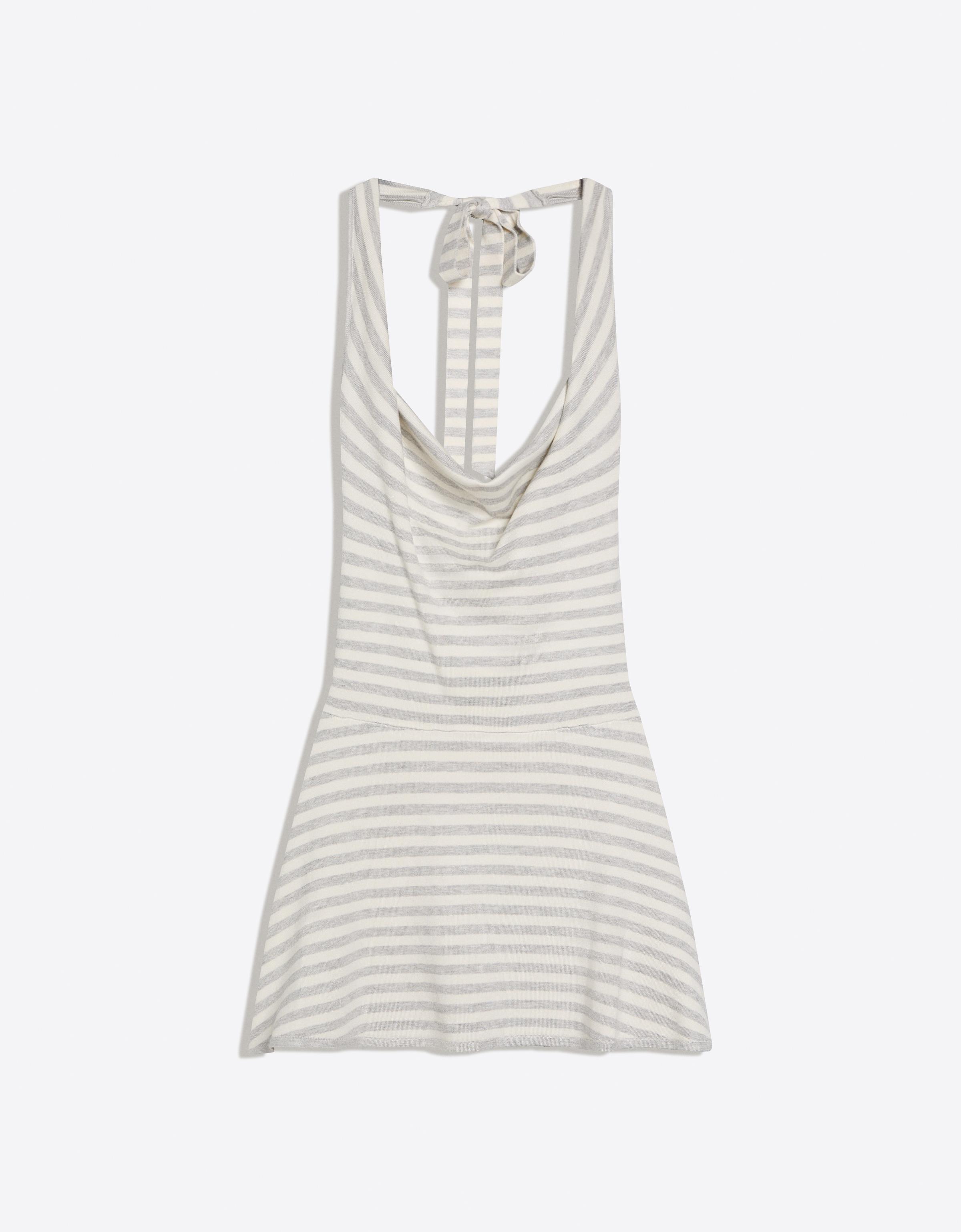 Drapeli mini elbise - Görsel 3