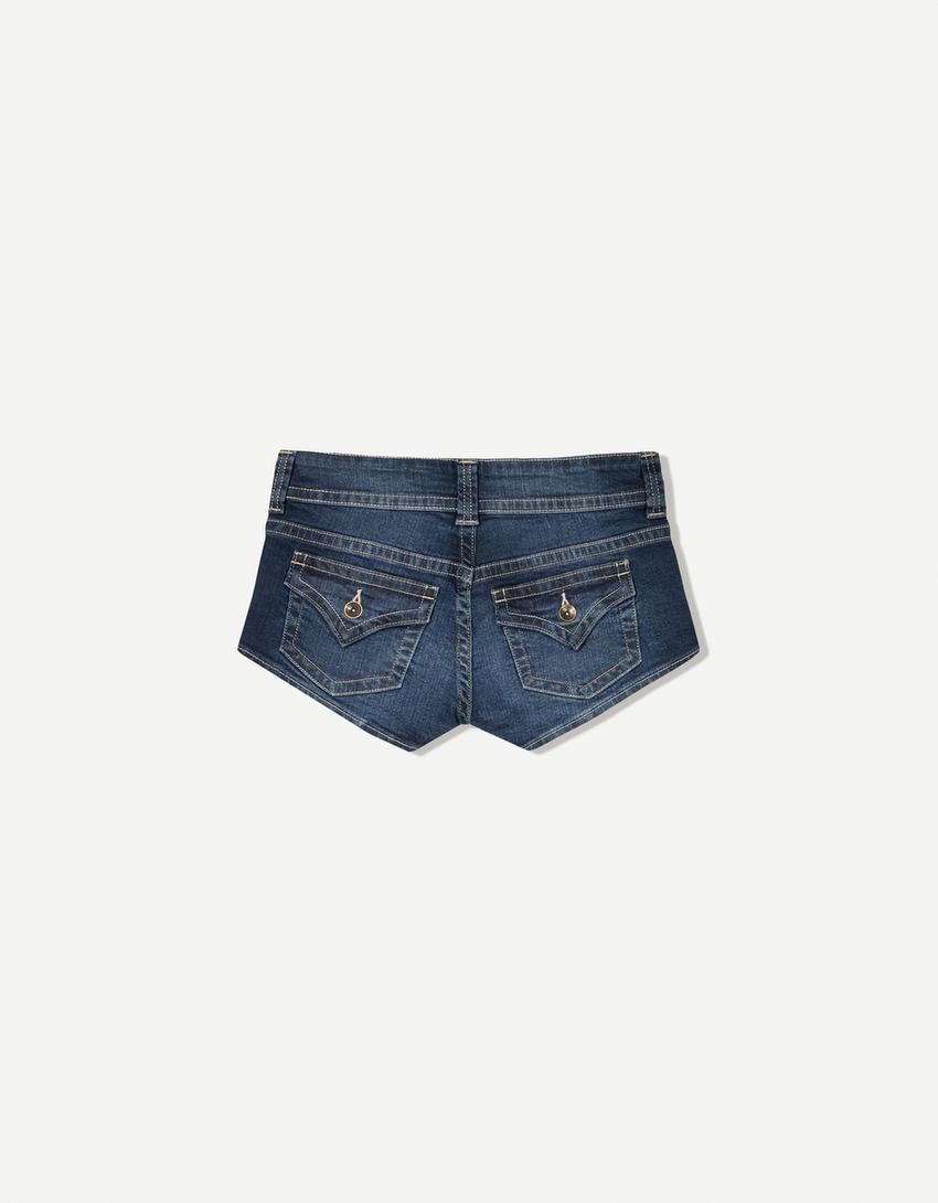 Denim micro shorts
