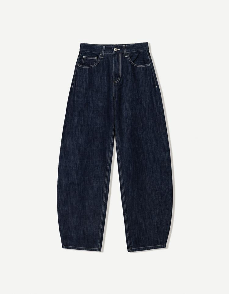 Geniş paça barrel jean