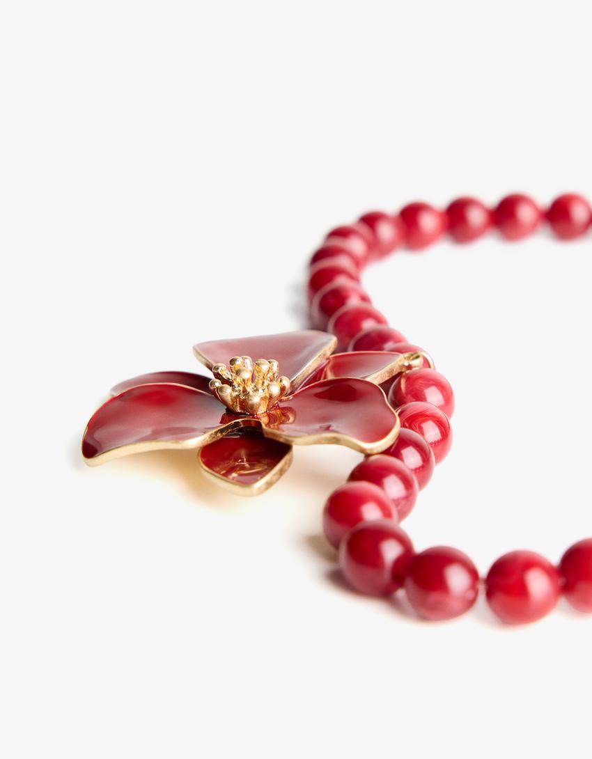 Collar flor-Burdeos-2