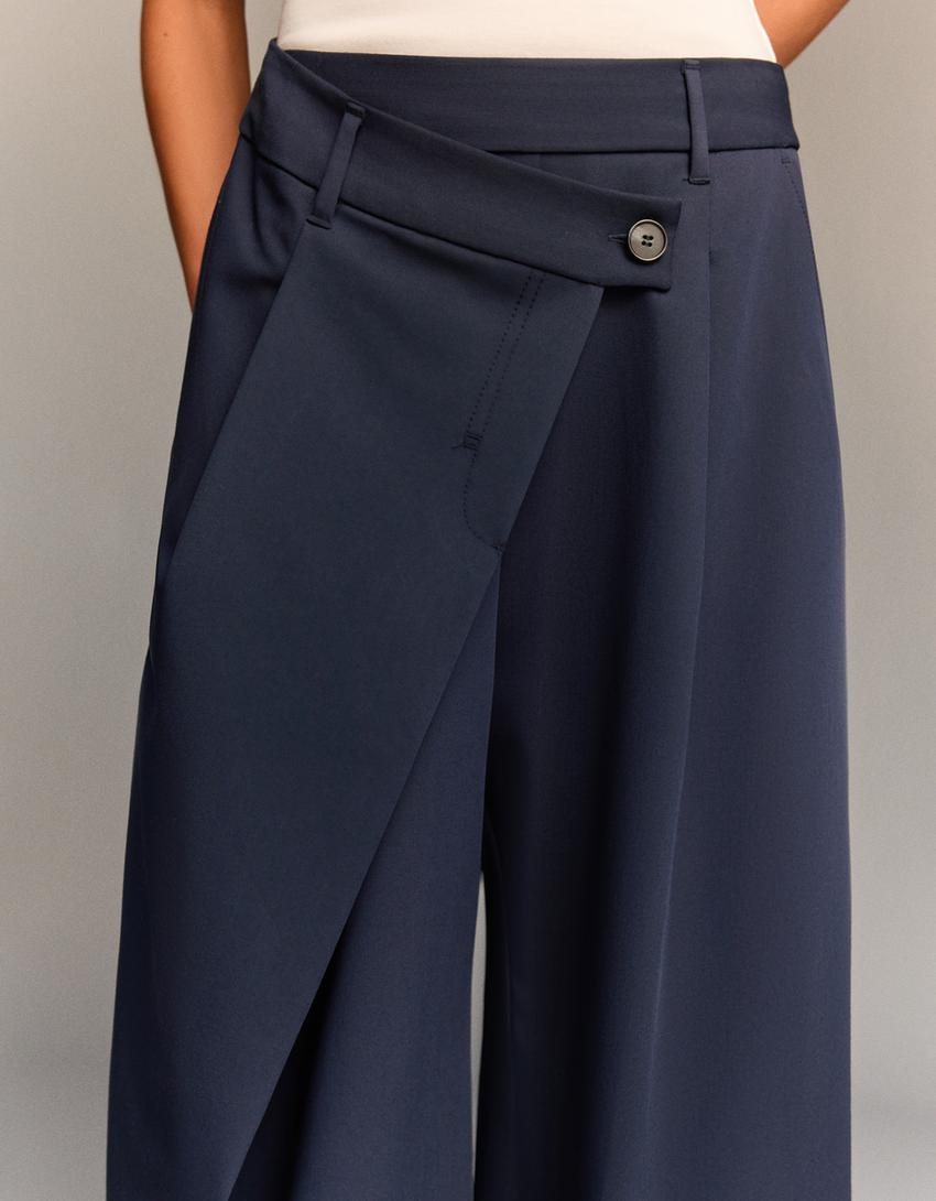 Pantalón tailoring cintura cruzada-Marino-1