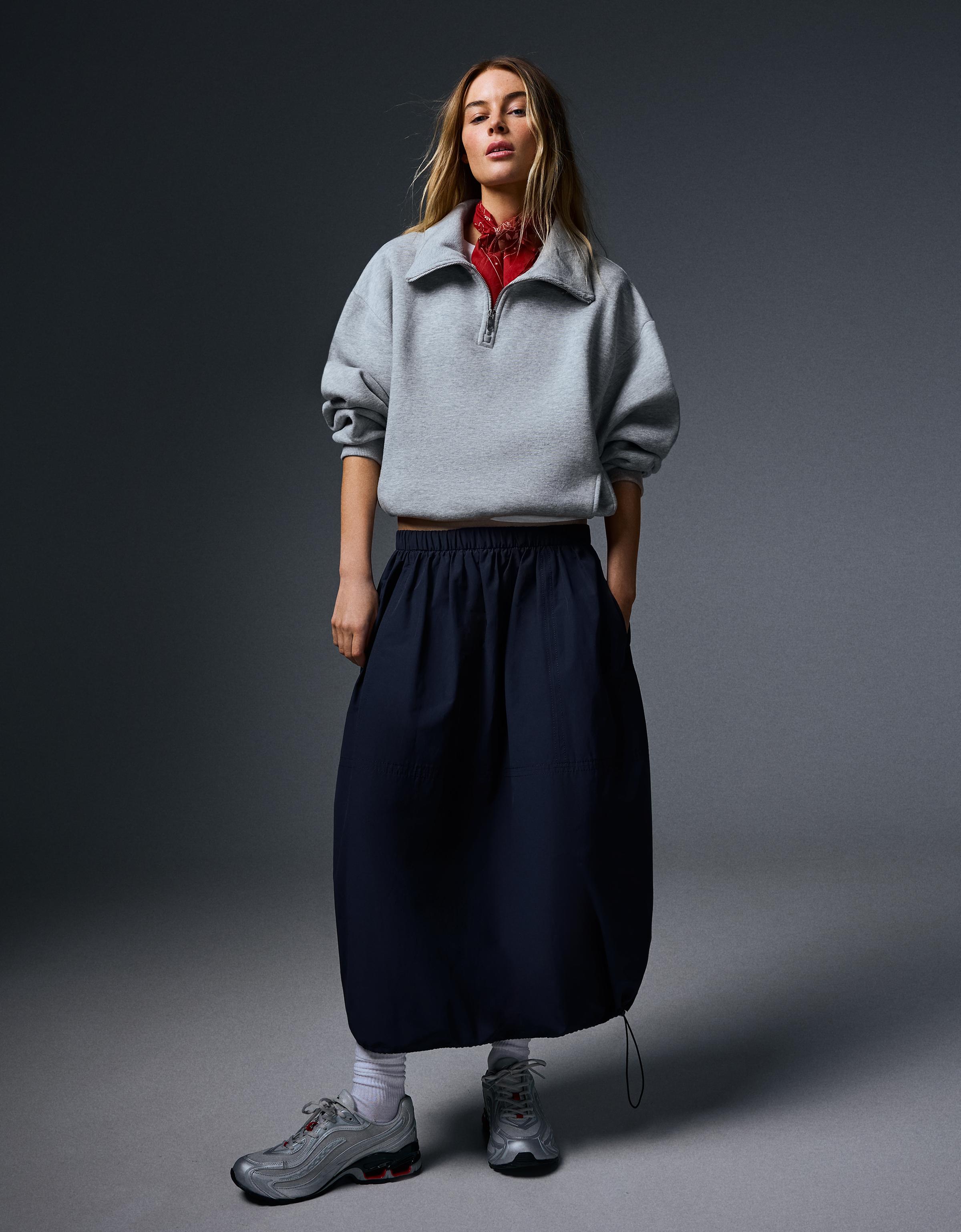 Parachute midi skirt — Navy