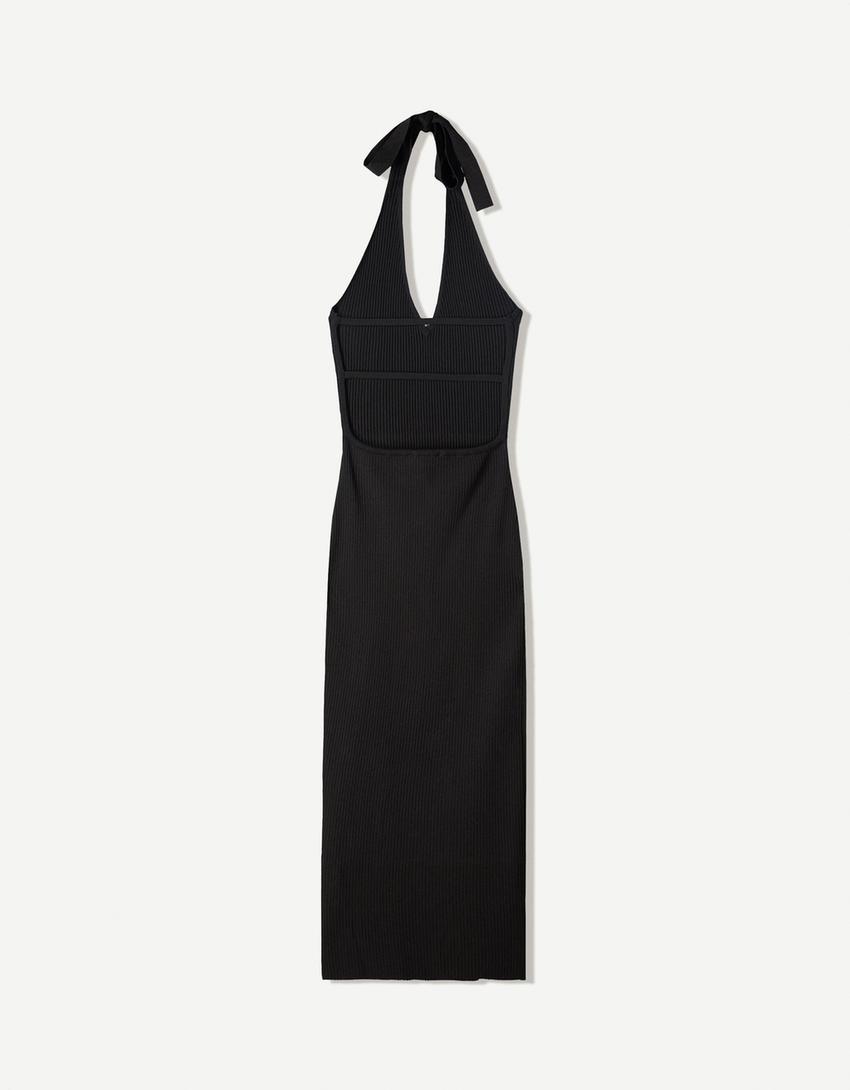 Halterneck midi dress