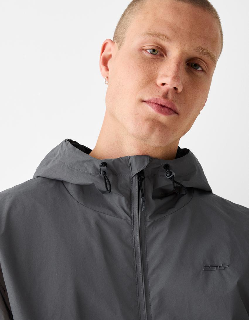 Cazadora ligera capucha-Plata-2