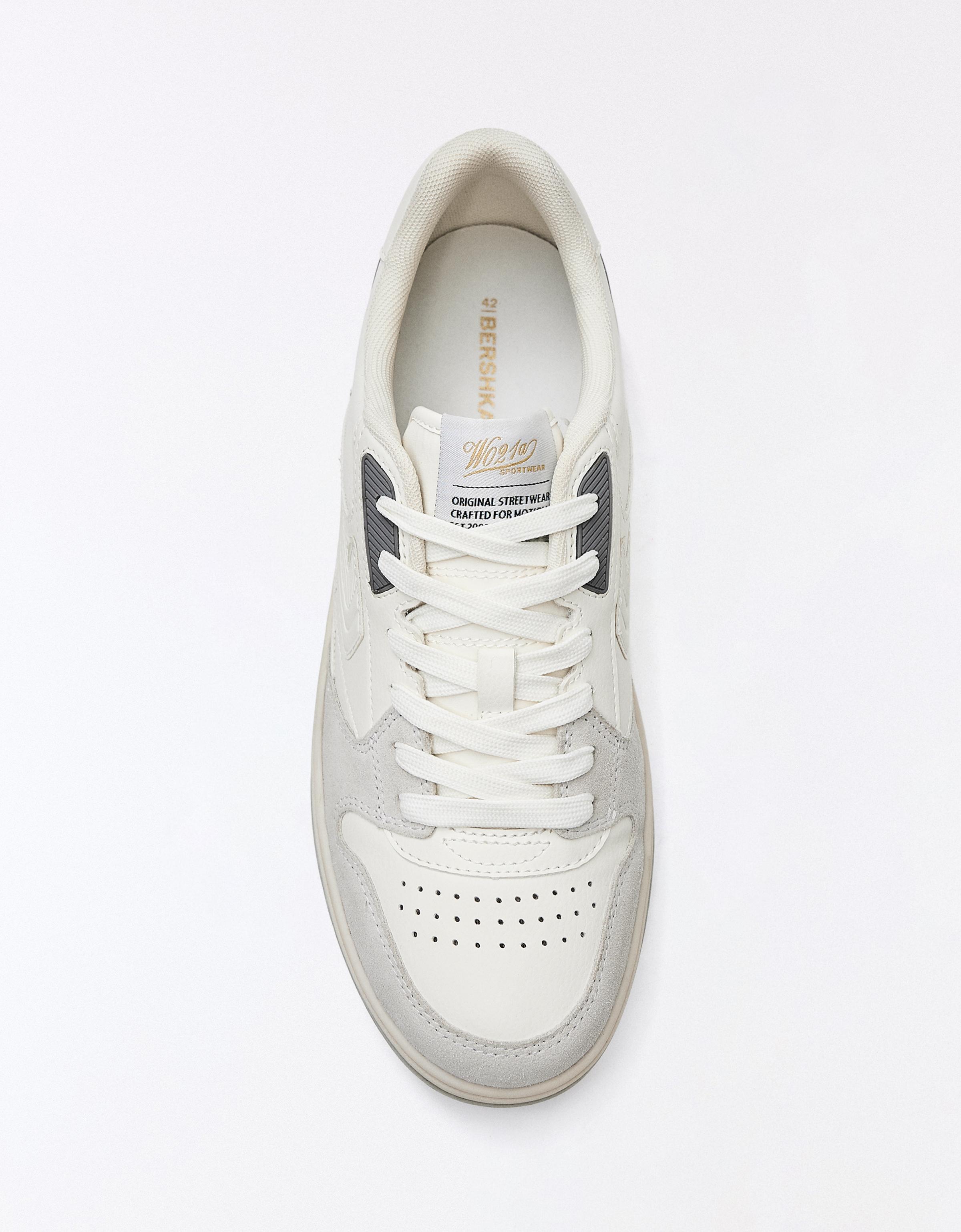 Panelled casual trainers — WHITE