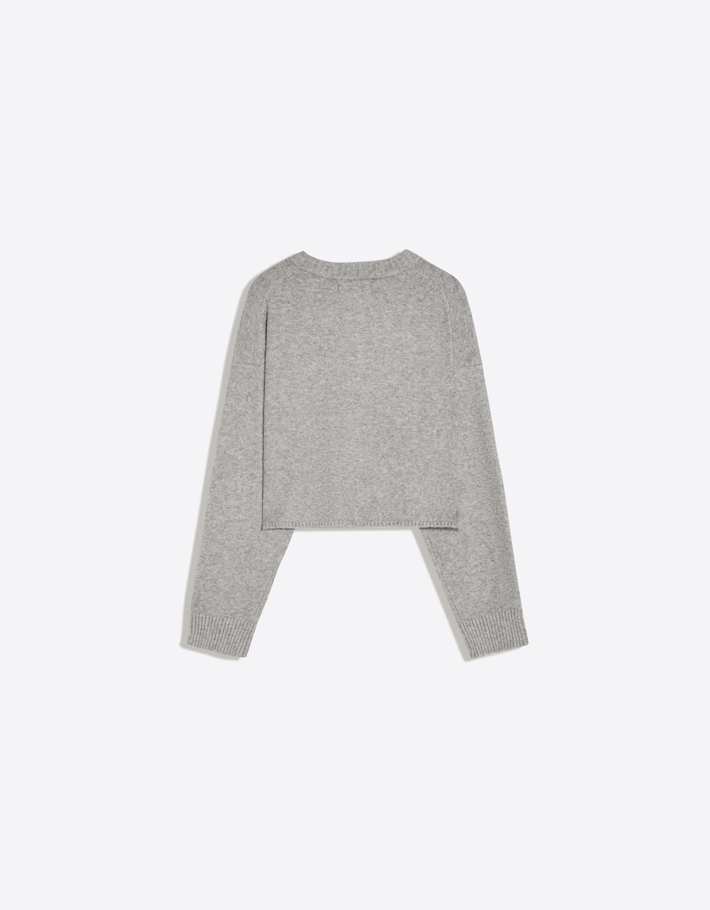 Soft touch round neck jacket — Grey