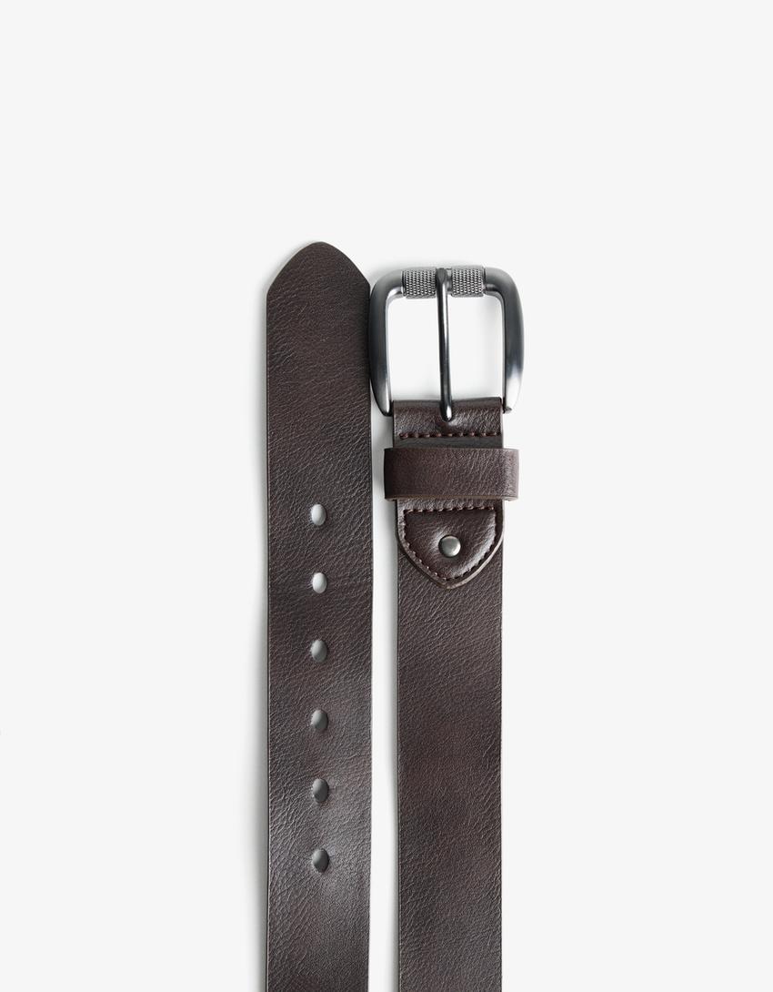 Buckled belt-Brown
