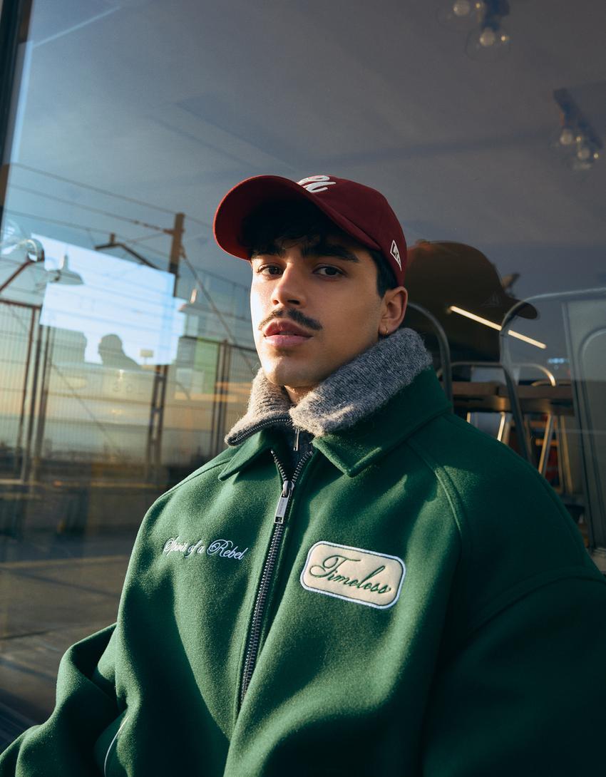 Bestickte Tuchjacke-Grün