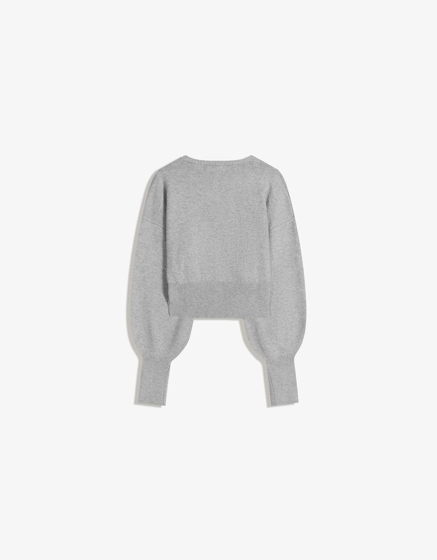 Strak ribcord vest-Donkergrijs