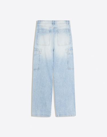 Baggy cargo jeans — Light blue 6