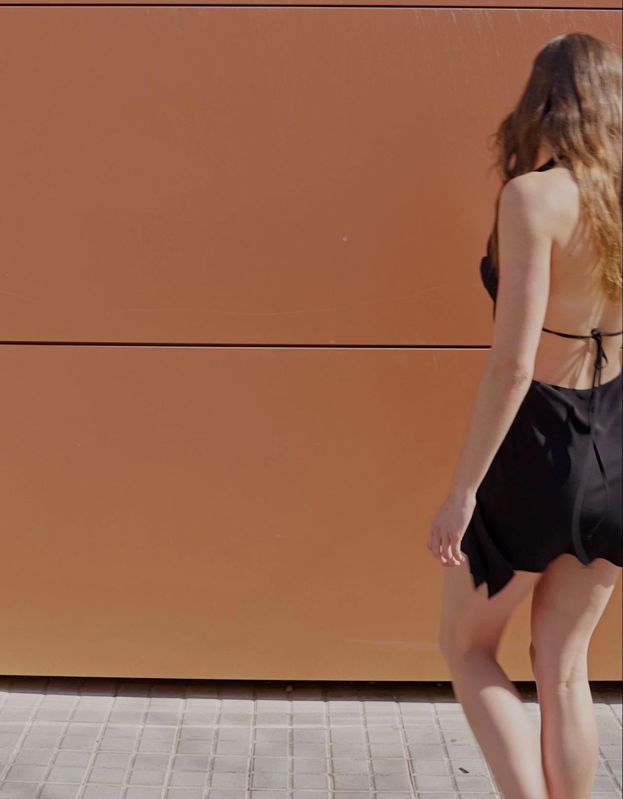 Drapeli mini elbise - Görsel 38