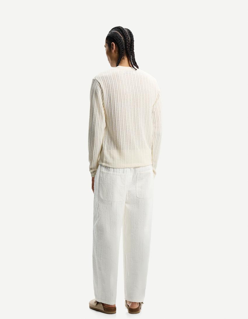 Baggy jacquard jeans