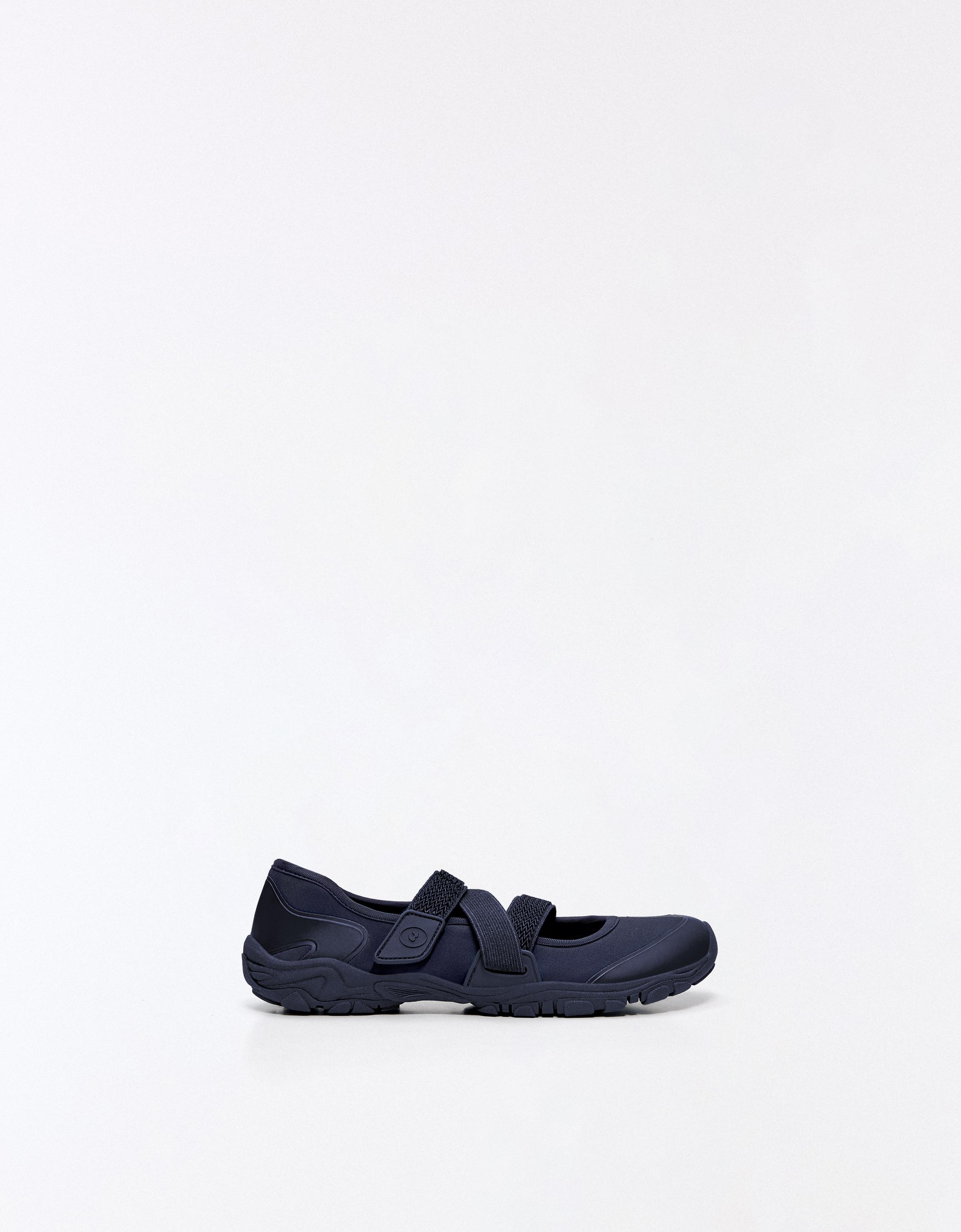 Bershka Balerinki W Stylu Sportowym Kobieta 39 Niebieski