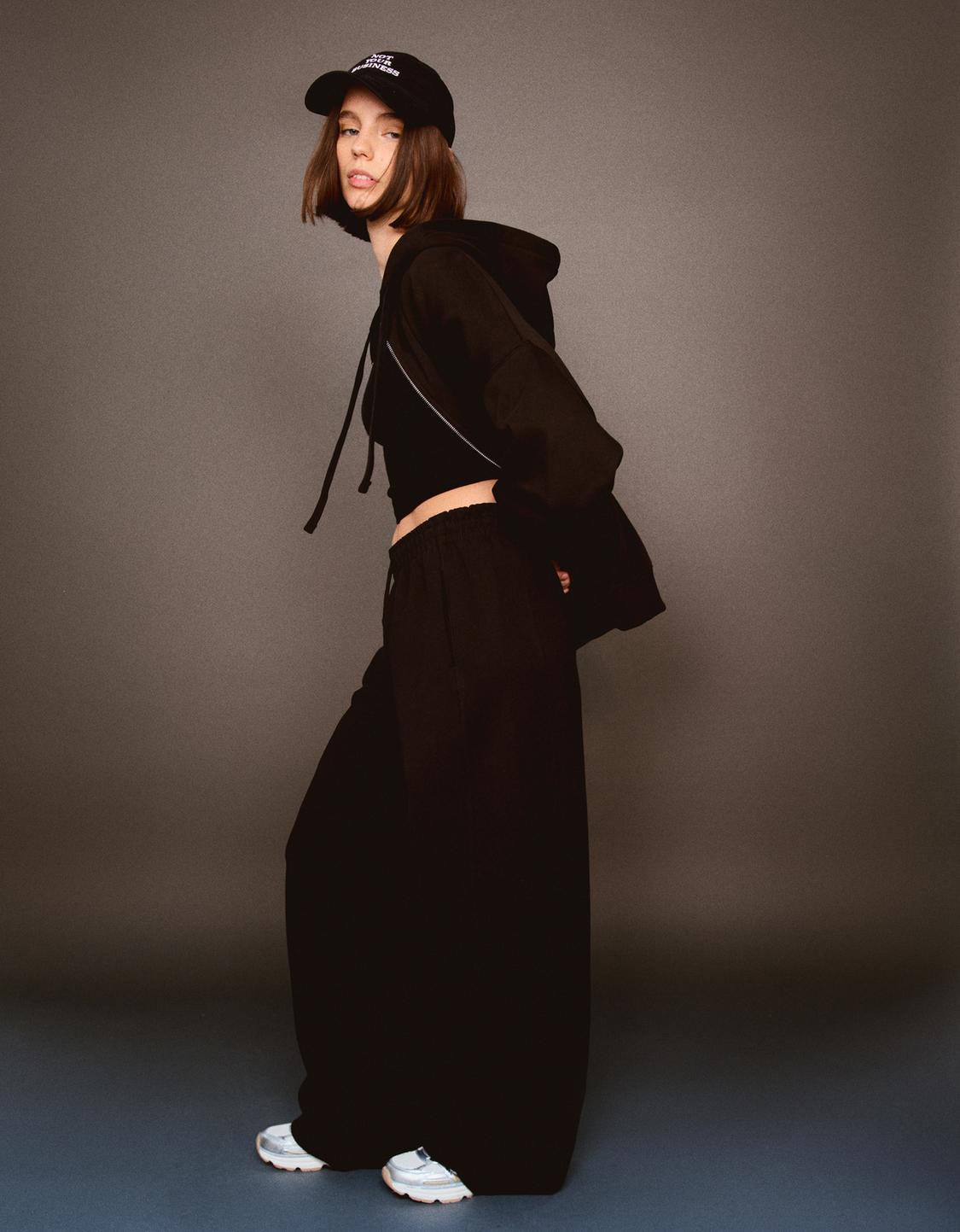 Plush barrel trousers