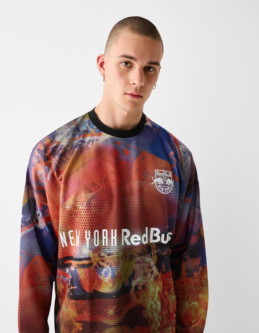 New York Red Bulls T-shirt and Bermuda shorts set-Orange-3