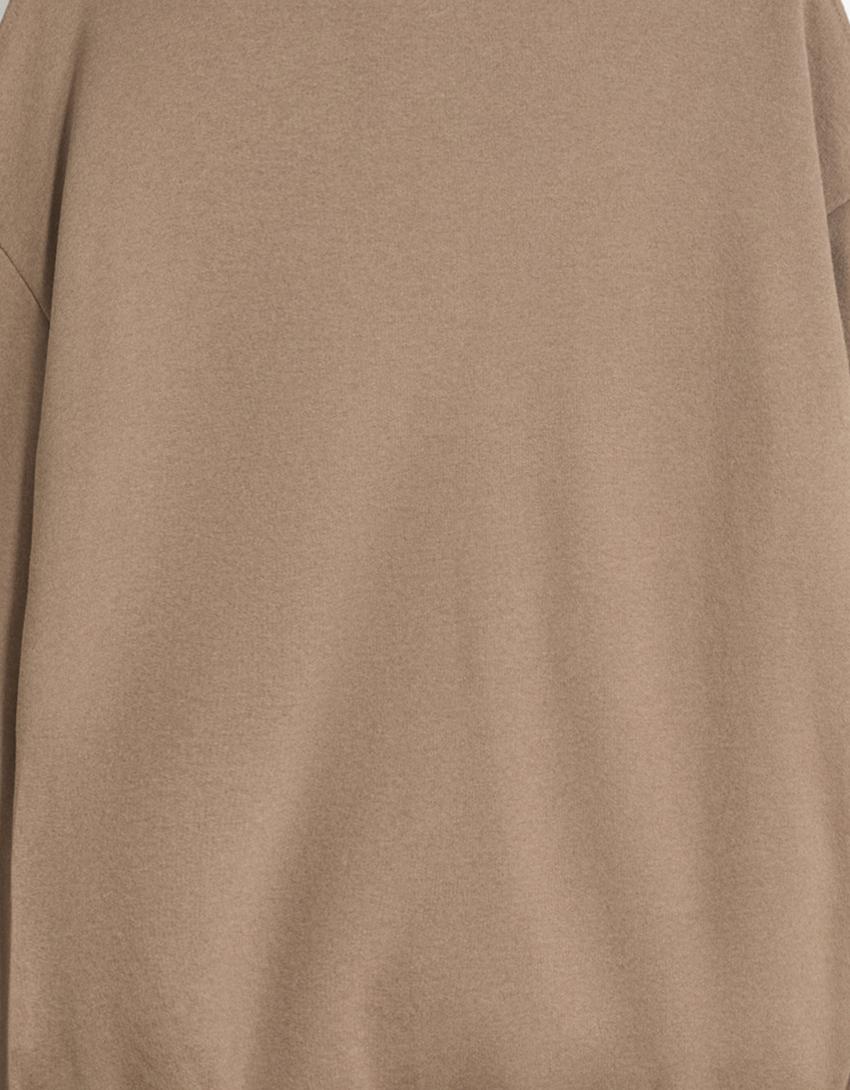 Sudadera oversize bolsillos-Visón