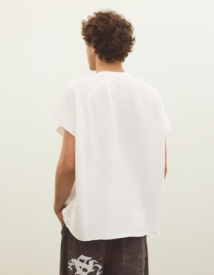 Worker graphic T-shirt-White