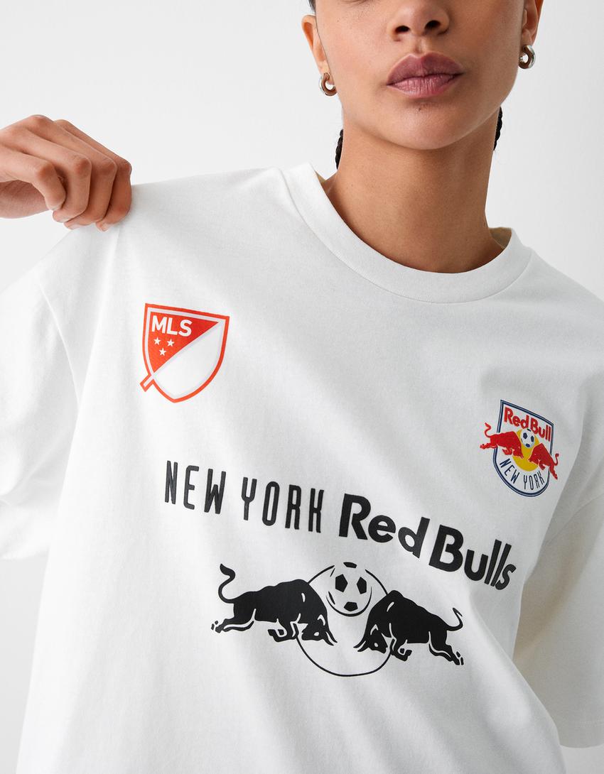 New York Red Bulls print boxy fit T-shirt-White-3