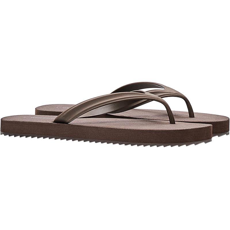 BASIC THONG SANDALS — Brown