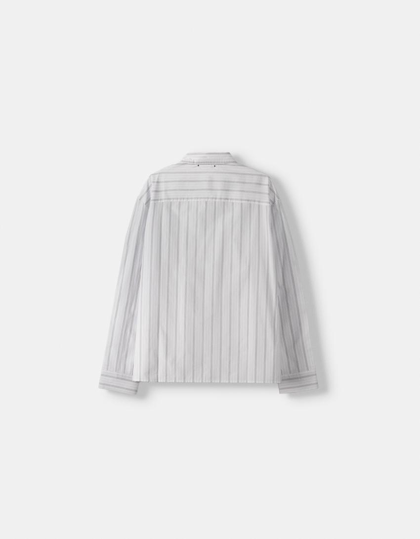 قميص بأكمام طويلة مخطط-أبيض مطفي-5