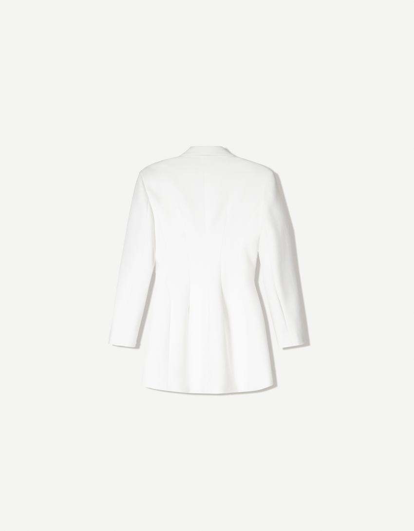 Blazer dress-White-4