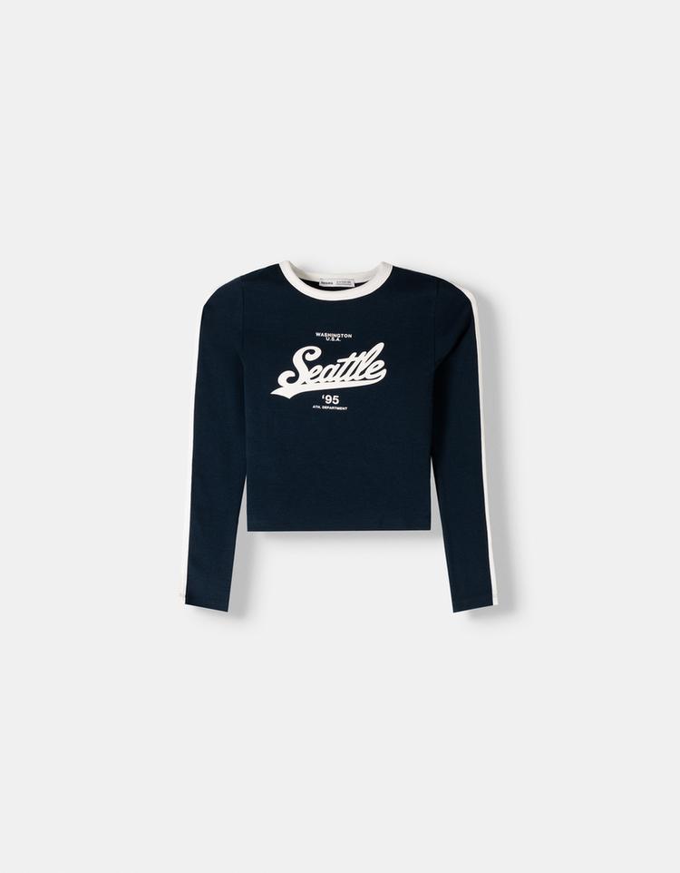Printed long sleeve T-shirt