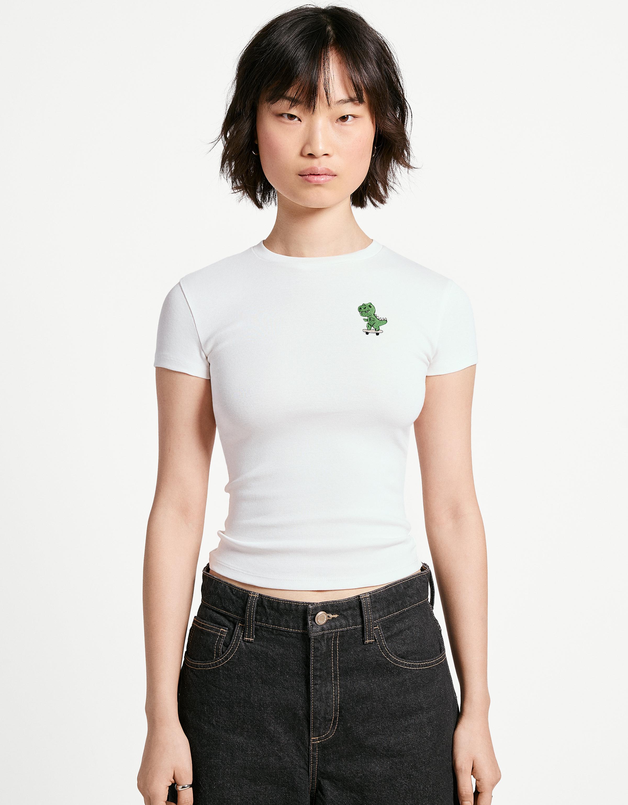 Kısa kollu bisiklet yaka tişört - Görsel 372