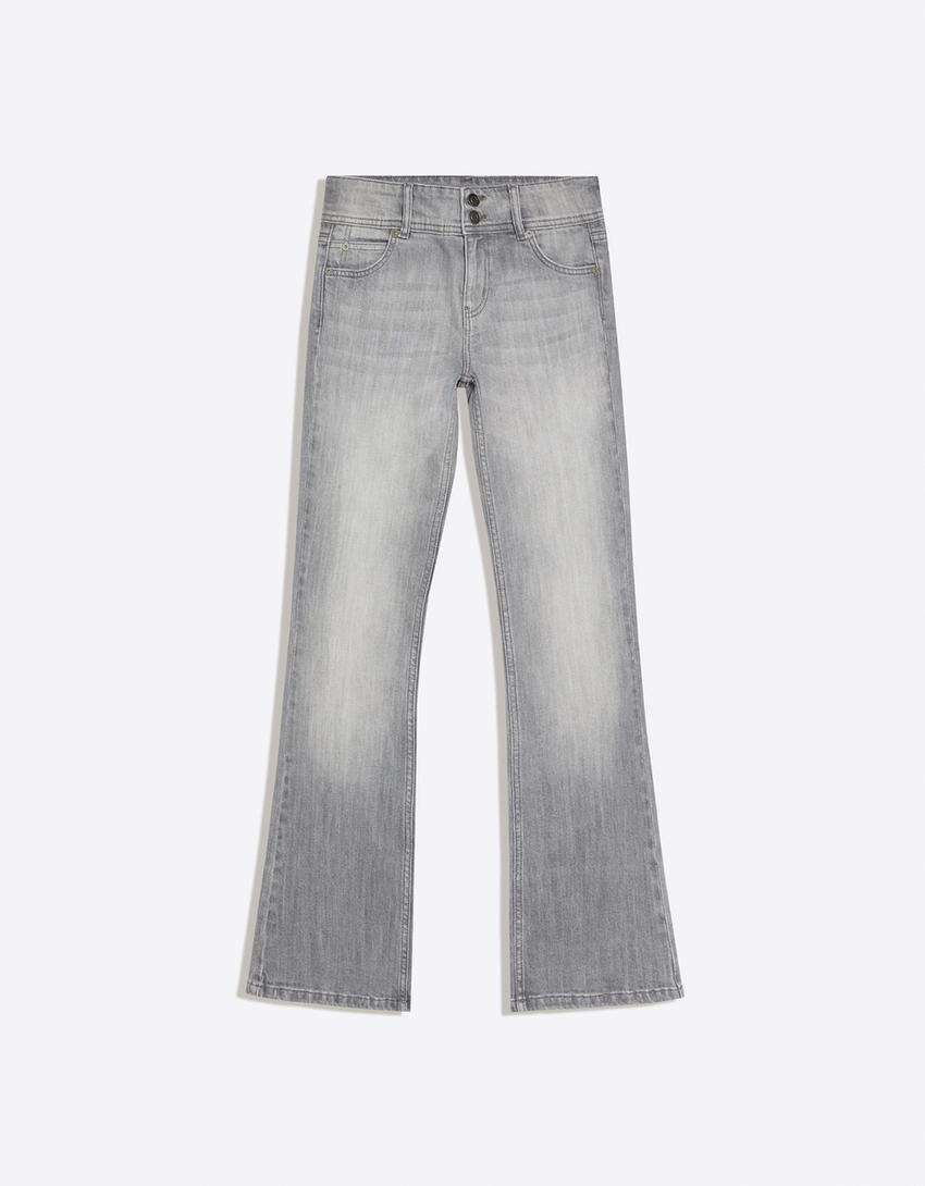 Boot-cut jeans-Grey