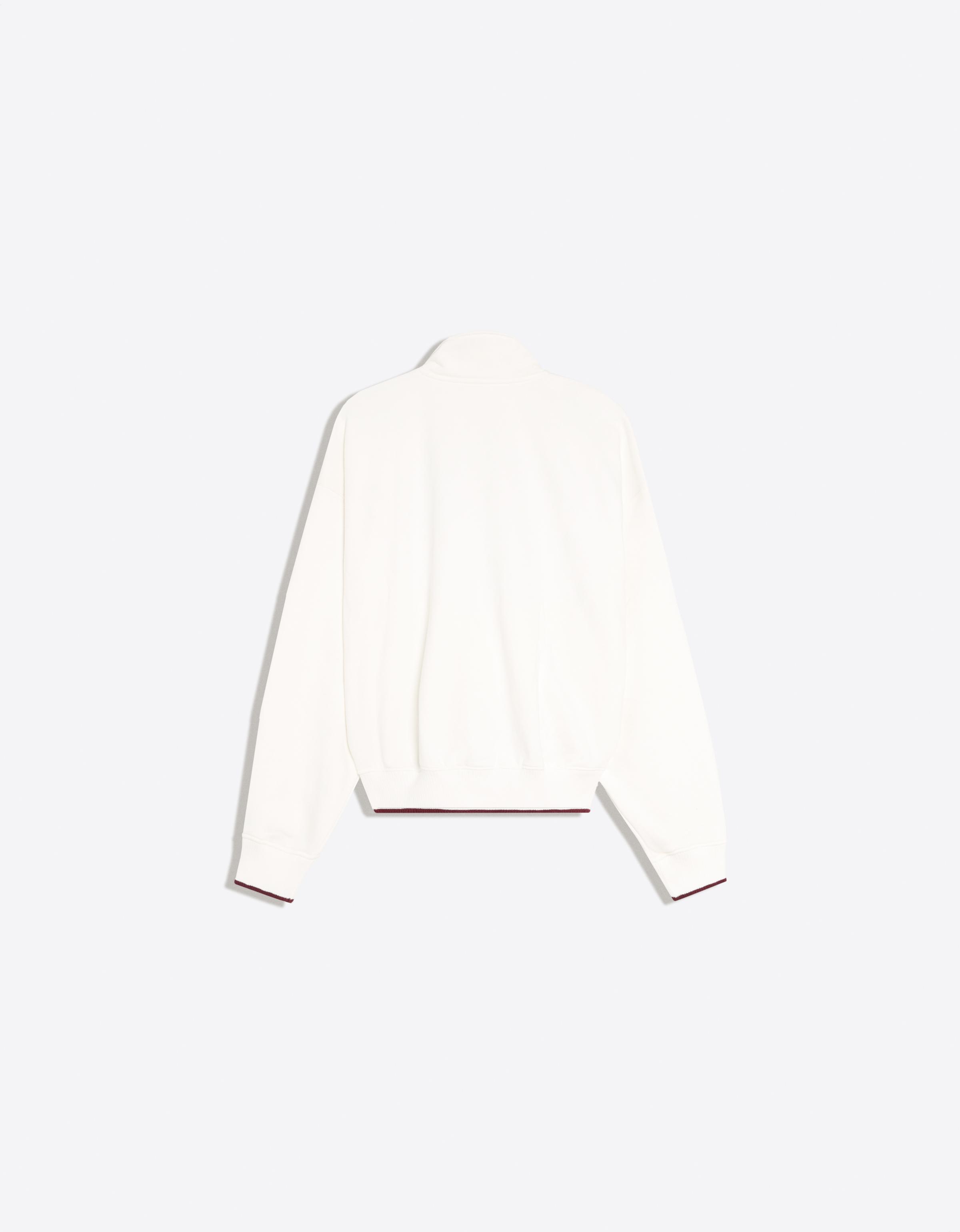 Patch zip sweatshirt — Stone