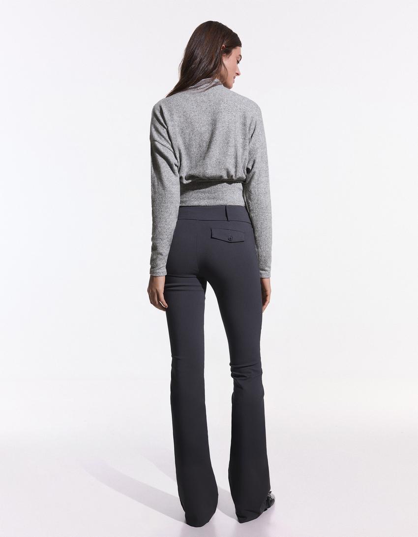 Mock neck jumper-Grey