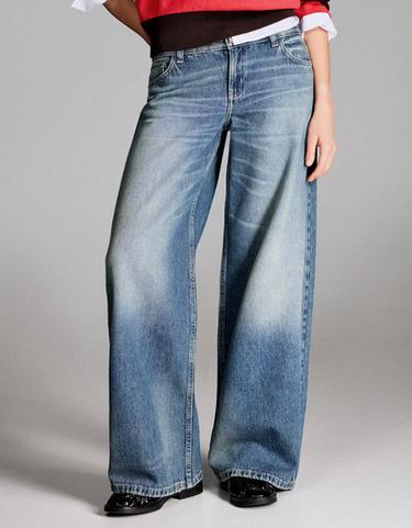 Low-rise wide-leg jeans — Light blue 3