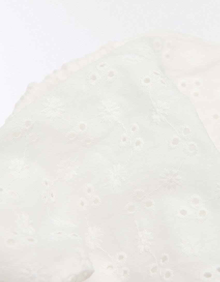 Bandana pelo bordado-Blanco