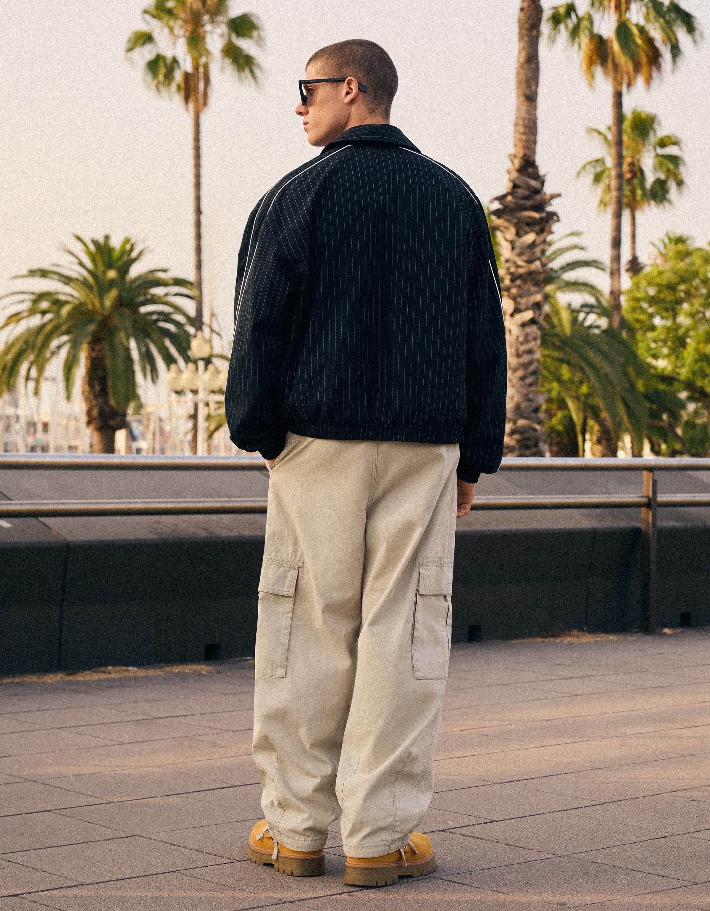 Baggy cargo trousers — Sand